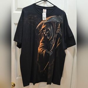Fruit of the Loom Black Grim Reaper T-Shirt, 2xl
